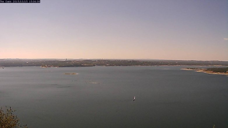 Lake Travis webcam, October 15, 2015 2:15 PM CT