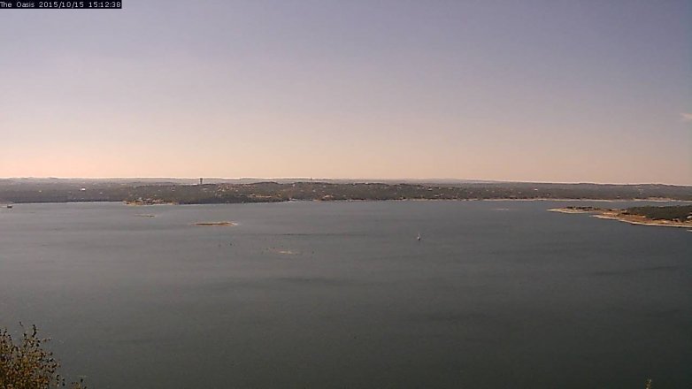 Lake Travis webcam, October 15, 2015 2:20 PM CT