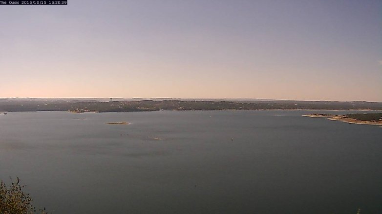Lake Travis webcam, October 15, 2015 2:25 PM CT