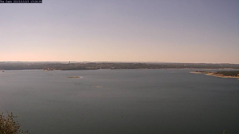Lake Travis webcam, October 15, 2015 2:35 PM CT