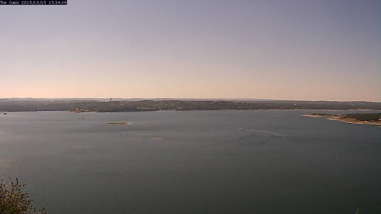 Lake Travis webcam, October 15, 2015 2:40 PM CT