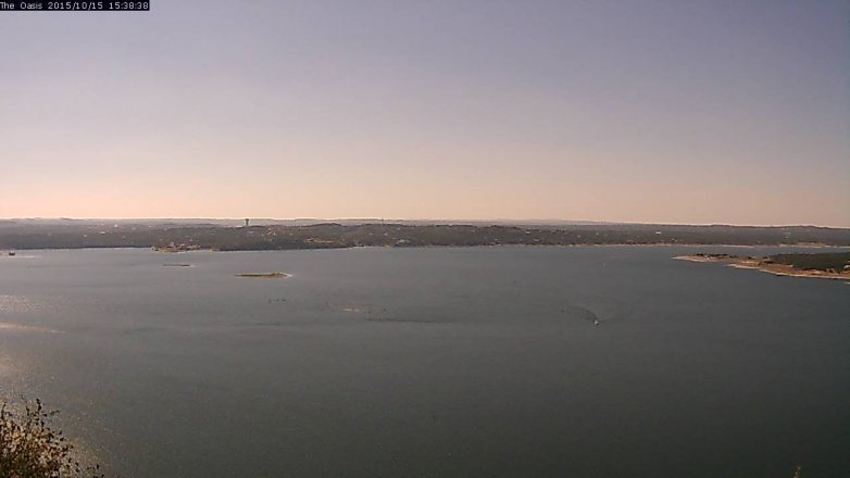 Lake Travis webcam, October 15, 2015 2:45 PM CT