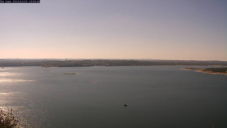 Lake Travis webcam, October 15, 2015 3:05 PM CT