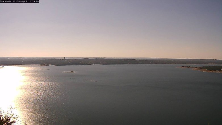 Lake Travis webcam, October 15, 2015 3:40 PM CT