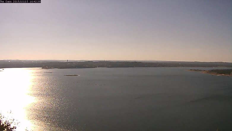 Lake Travis webcam, October 15, 2015 3:50 PM CT