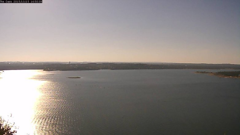 Lake Travis webcam, October 15, 2015 3:55 PM CT