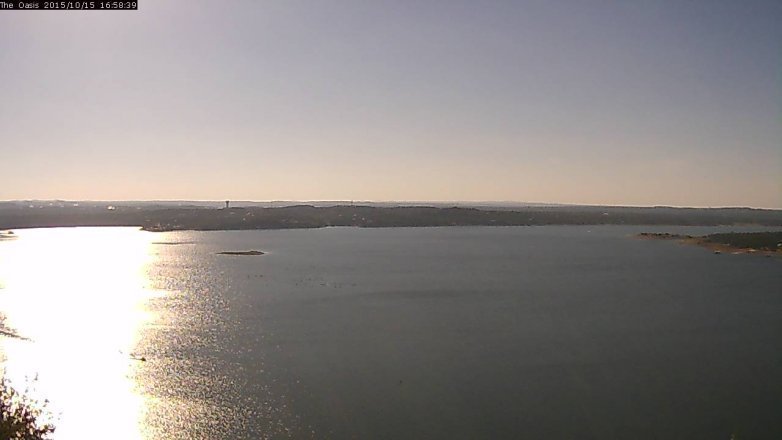 Lake Travis webcam, October 15, 2015 4:05 PM CT