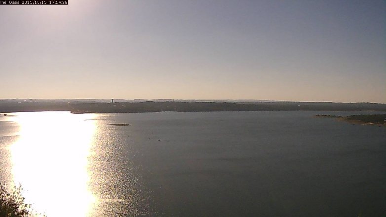 Lake Travis webcam, October 15, 2015 4:20 PM CT