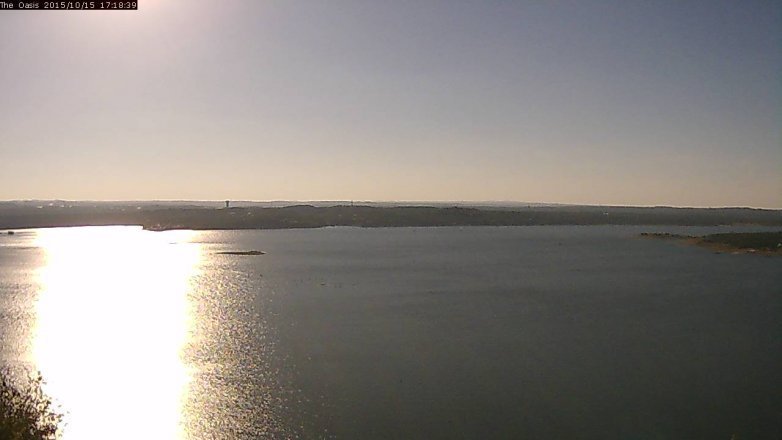 Lake Travis webcam, October 15, 2015 4:25 PM CT