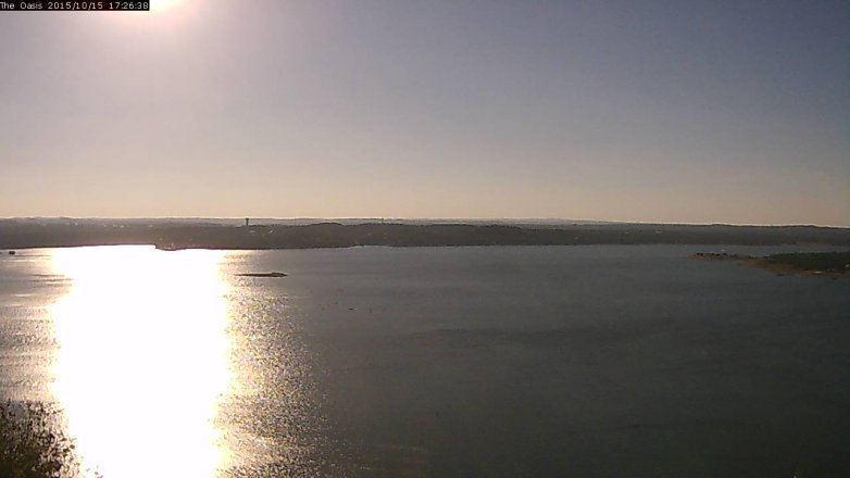 Lake Travis webcam, October 15, 2015 4:35 PM CT
