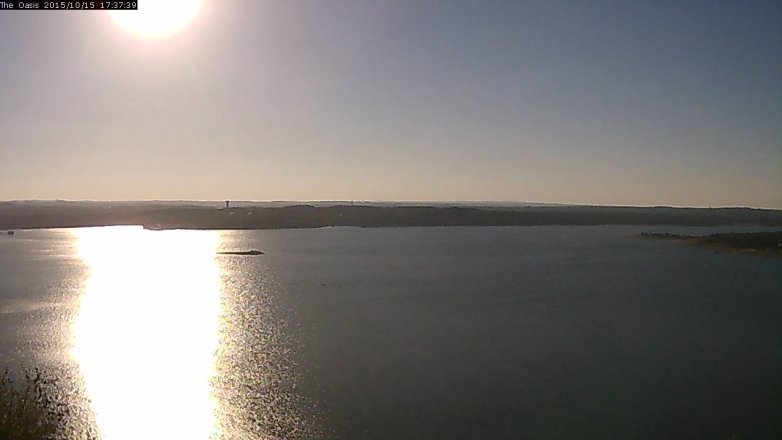 Lake Travis webcam, October 15, 2015 4:45 PM CT