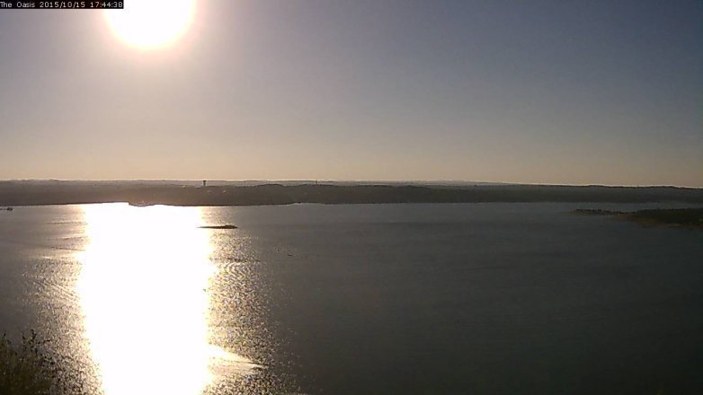 Lake Travis webcam, October 15, 2015 4:50 PM CT