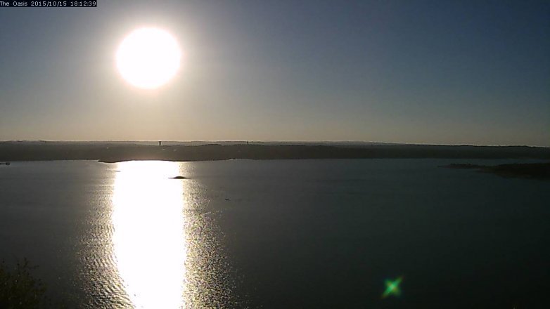 Lake Travis webcam, October 15, 2015 5:20 PM CT