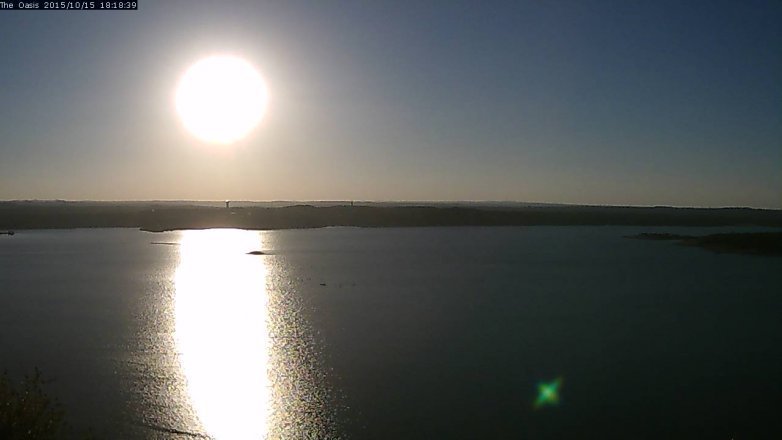 Lake Travis webcam, October 15, 2015 5:25 PM CT