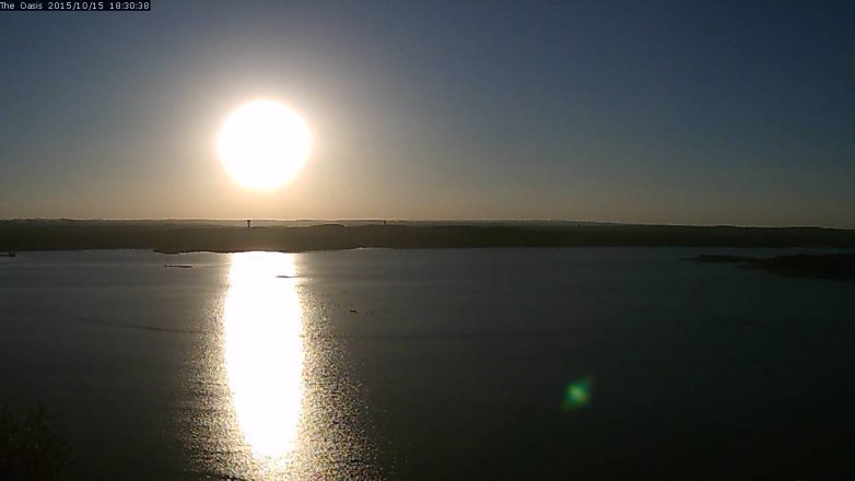 Lake Travis webcam, October 15, 2015 5:35 PM CT