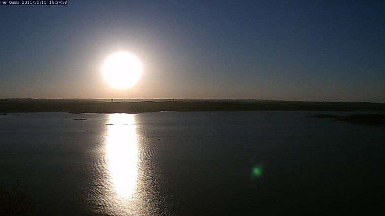 Lake Travis webcam, October 15, 2015 5:40 PM CT