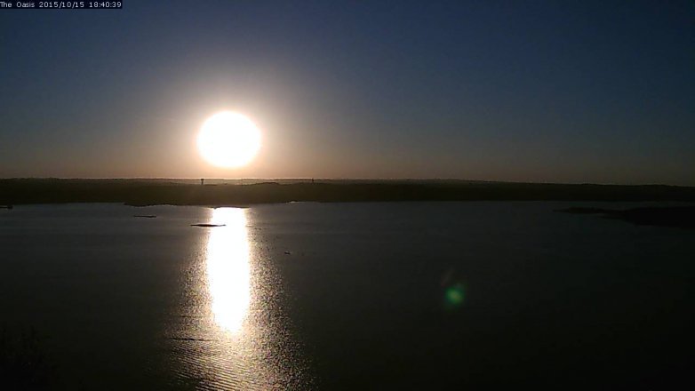 Lake Travis webcam, October 15, 2015 5:45 PM CT