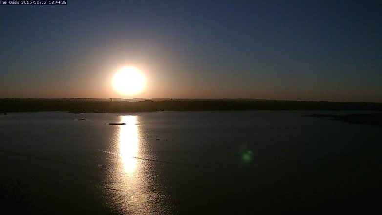 Lake Travis webcam, October 15, 2015 5:50 PM CT