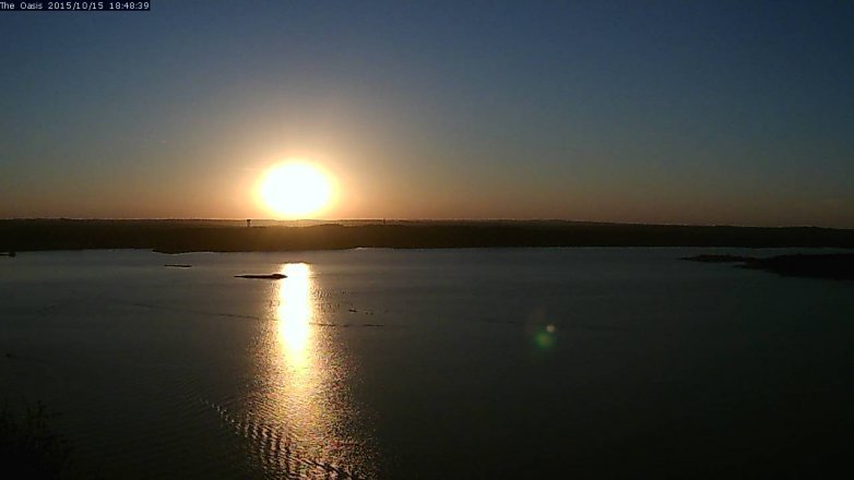 Lake Travis webcam, October 15, 2015 5:55 PM CT