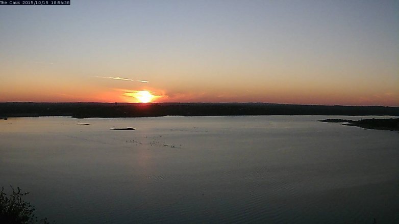 Lake Travis webcam, October 15, 2015 6:05 PM CT