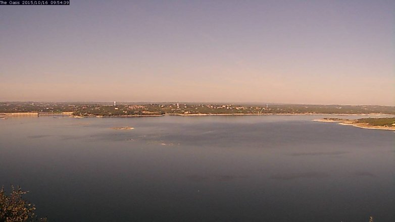 Lake Travis webcam, October 16, 2015 9:00 AM CT