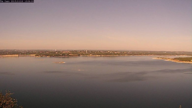 Lake Travis webcam, October 16, 2015 9:15 AM CT