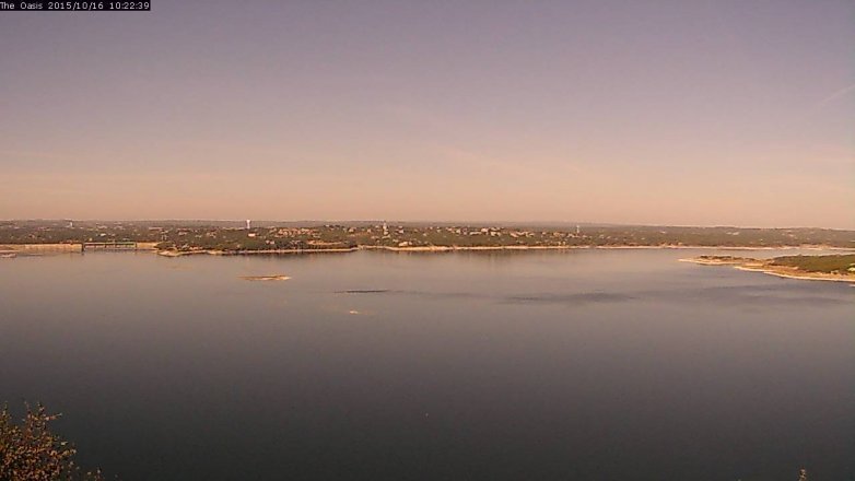 Lake Travis webcam, October 16, 2015 9:30 AM CT