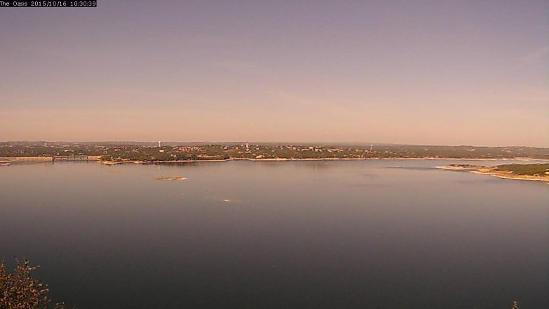 Lake Travis webcam, October 16, 2015 9:35 AM CT
