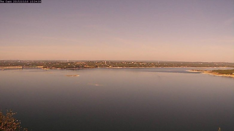 Lake Travis webcam, October 16, 2015 9:40 AM CT
