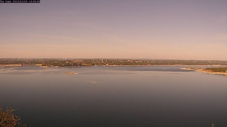 Lake Travis webcam, October 16, 2015 9:45 AM CT