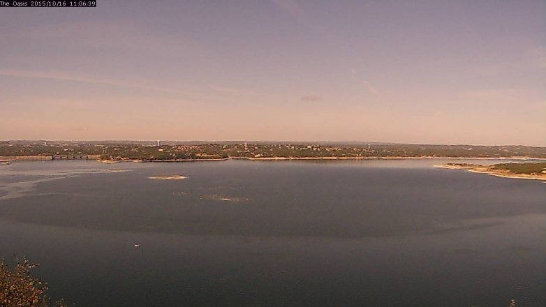 Lake Travis webcam, October 16, 2015 10:10 AM CT