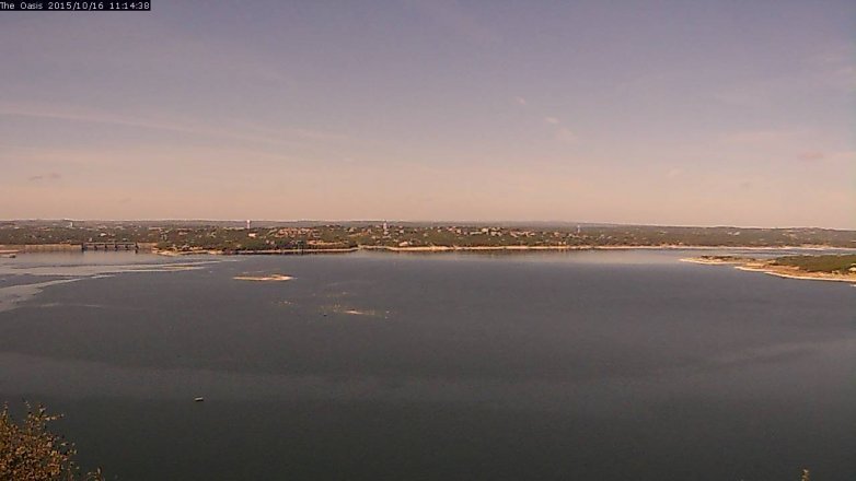 Lake Travis webcam, October 16, 2015 10:20 AM CT