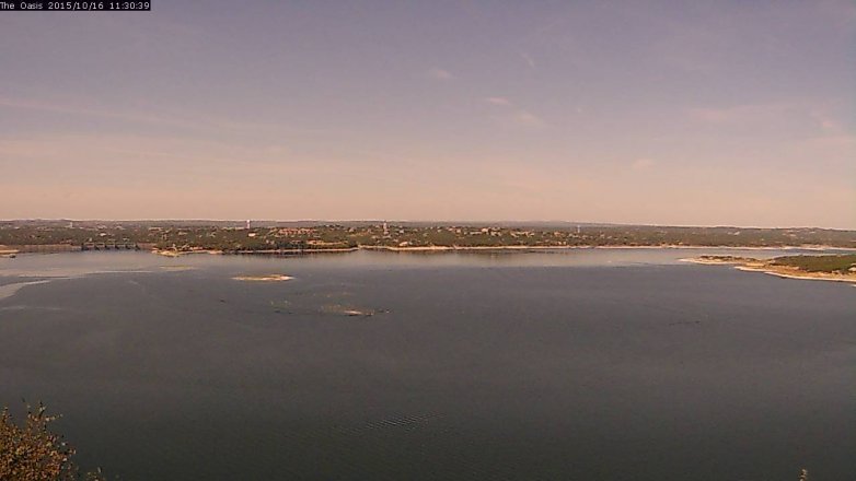 Lake Travis webcam, October 16, 2015 10:35 AM CT