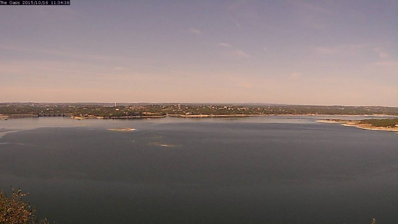 Lake Travis webcam, October 16, 2015 10:40 AM CT