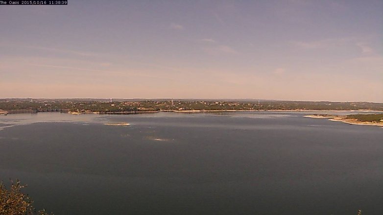 Lake Travis webcam, October 16, 2015 10:45 AM CT