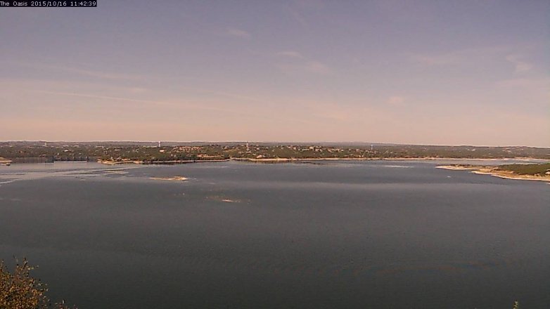 Lake Travis webcam, October 16, 2015 10:50 AM CT