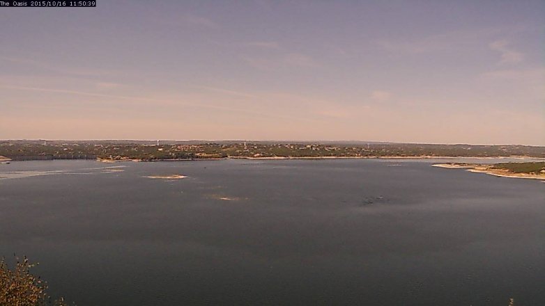 Lake Travis webcam, October 16, 2015 10:55 AM CT