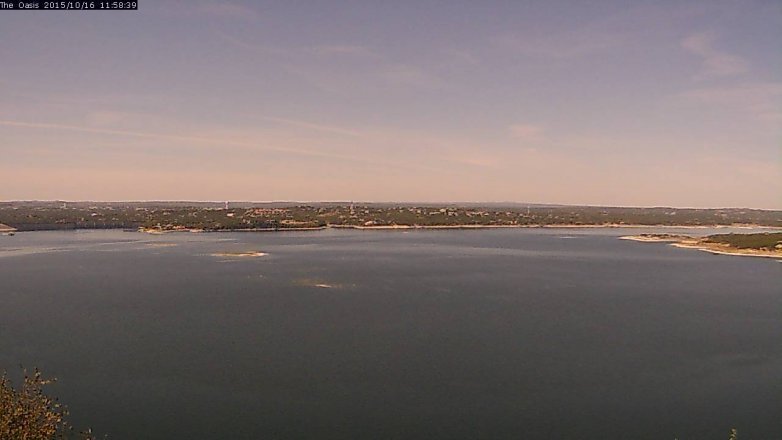 Lake Travis webcam, October 16, 2015 11:05 AM CT