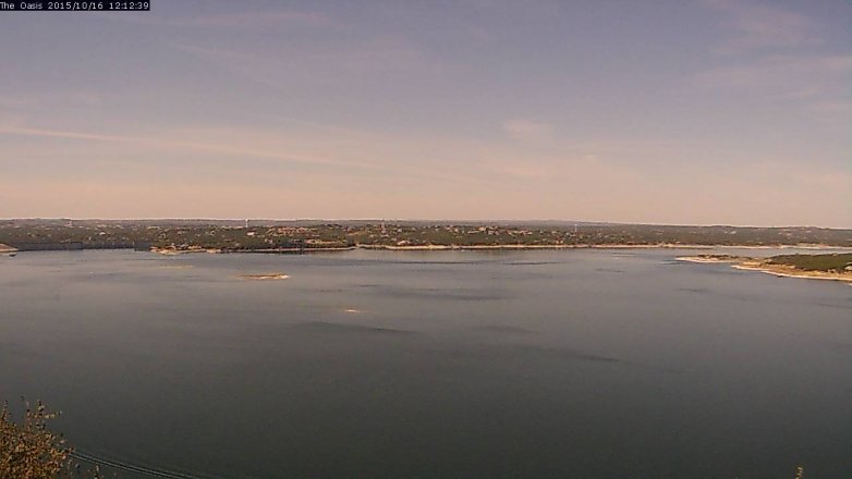 Lake Travis webcam, October 16, 2015 11:20 AM CT
