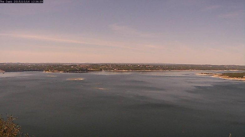 Lake Travis webcam, October 16, 2015 11:40 AM CT