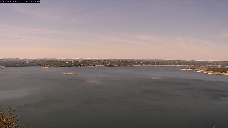Lake Travis webcam, October 16, 2015 12:20 PM CT