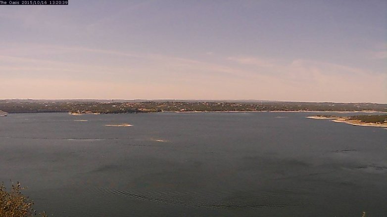 Lake Travis webcam, October 16, 2015 12:25 PM CT