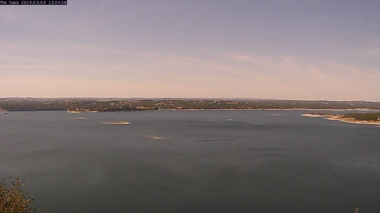 Lake Travis webcam, October 16, 2015 12:30 PM CT