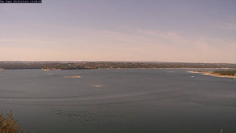 Lake Travis webcam, October 16, 2015 12:45 PM CT