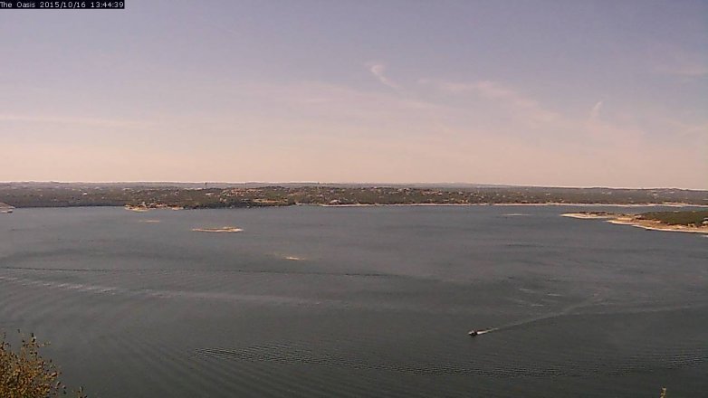 Lake Travis webcam, October 16, 2015 12:50 PM CT