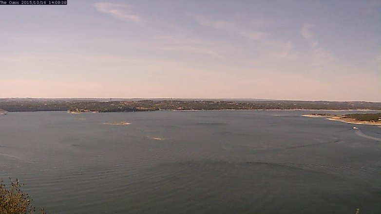 Lake Travis webcam, October 16, 2015 1:15 PM CT