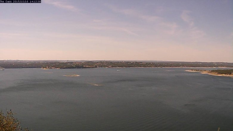 Lake Travis webcam, October 16, 2015 1:20 PM CT