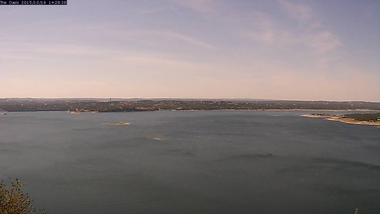 Lake Travis webcam, October 16, 2015 1:35 PM CT