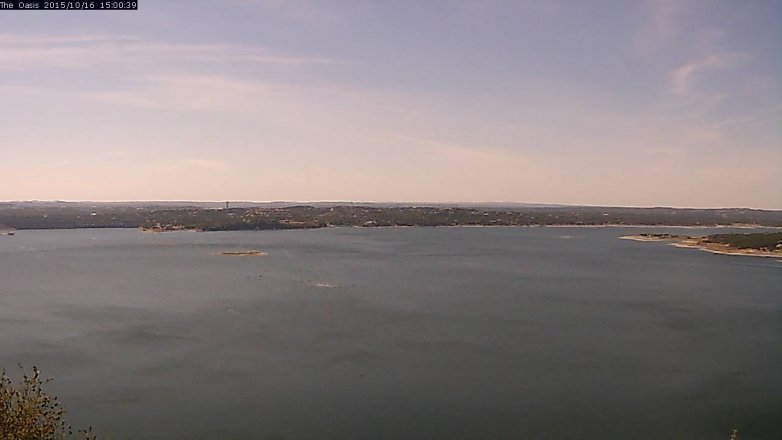 Lake Travis webcam, October 16, 2015 2:05 PM CT