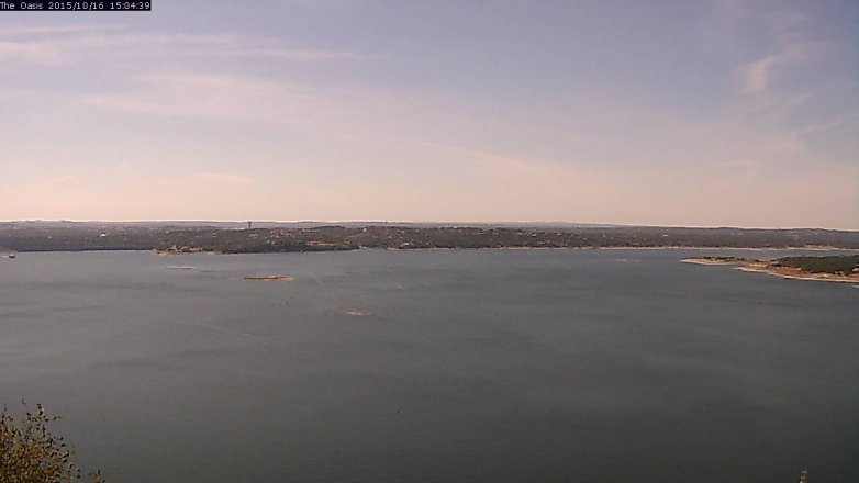 Lake Travis webcam, October 16, 2015 2:10 PM CT